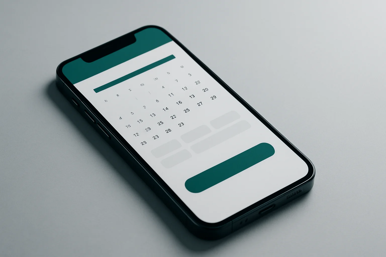 Smartphone mit moderner Online-Terminbuchungs-App – Website für Unternehmen mit Buchungsfunktion